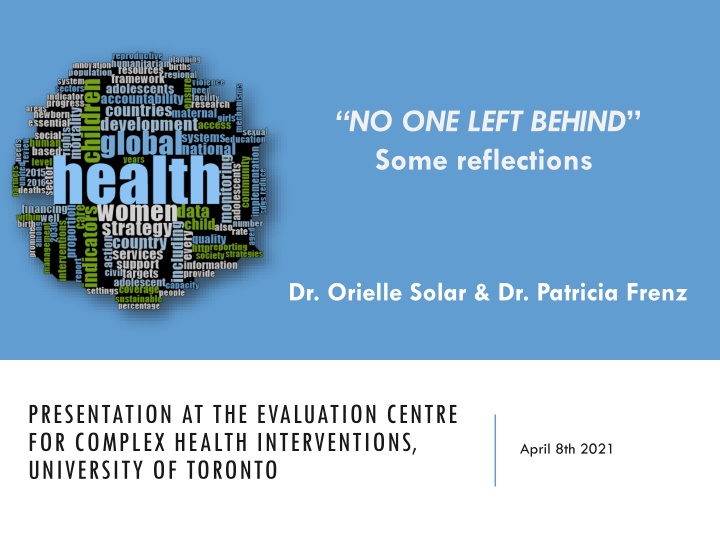 no one left behind some reflections