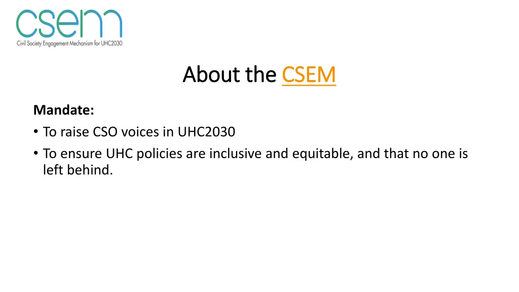 about the about the csem