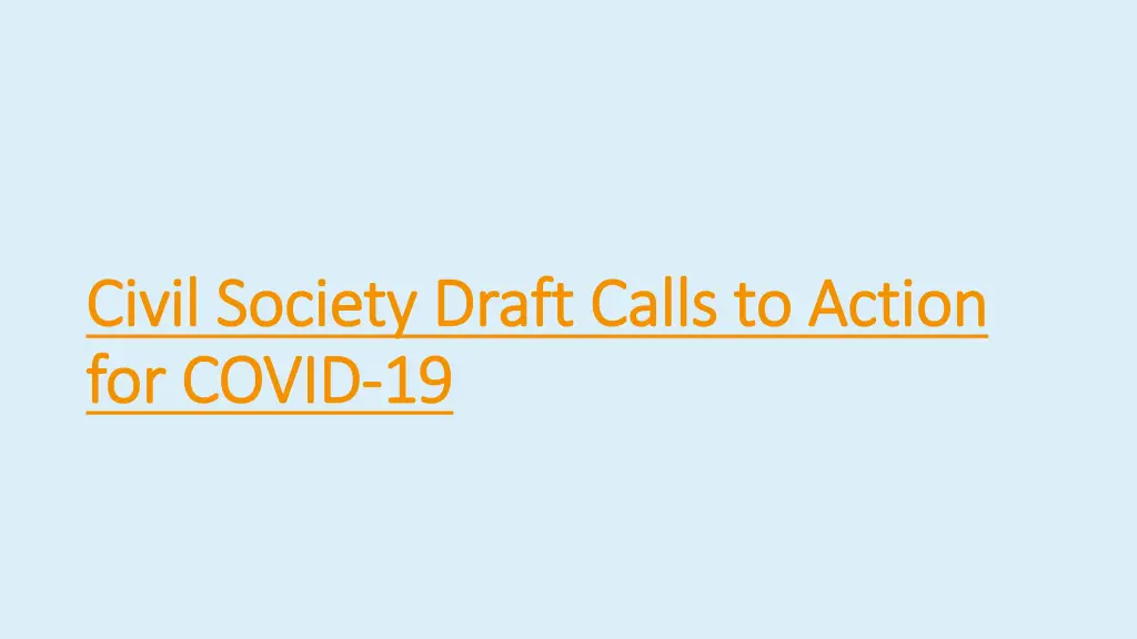 civil society draft calls to action civil society