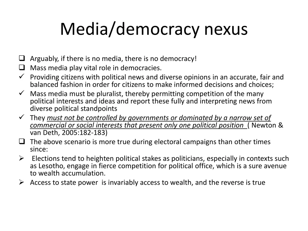 media democracy nexus