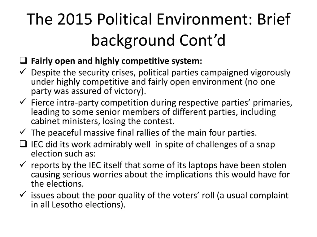 the 2015 political environment brief background 1