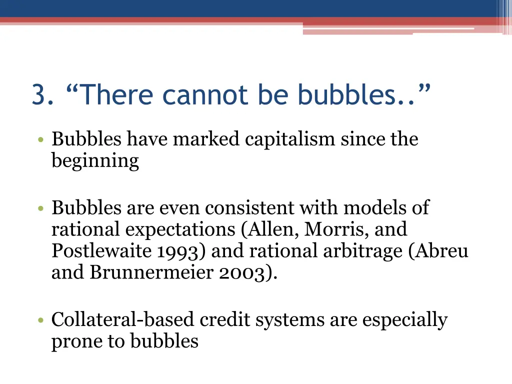 3 there cannot be bubbles