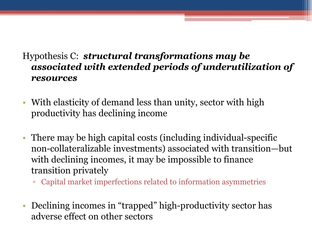 hypothesis c structural transformations