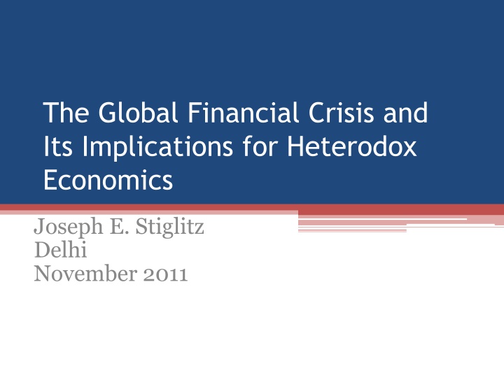 the global financial crisis and its implications