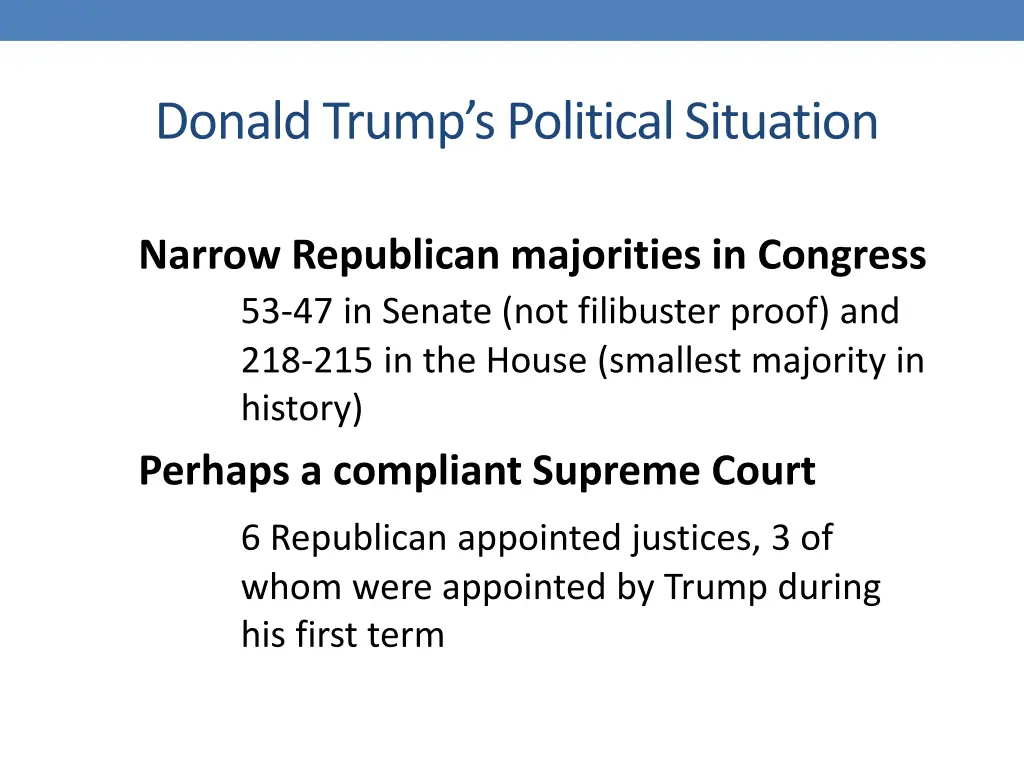 donald trump s political situation