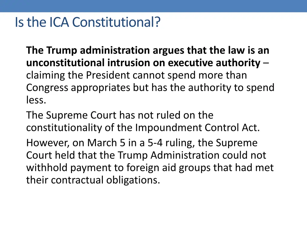 is the ica constitutional