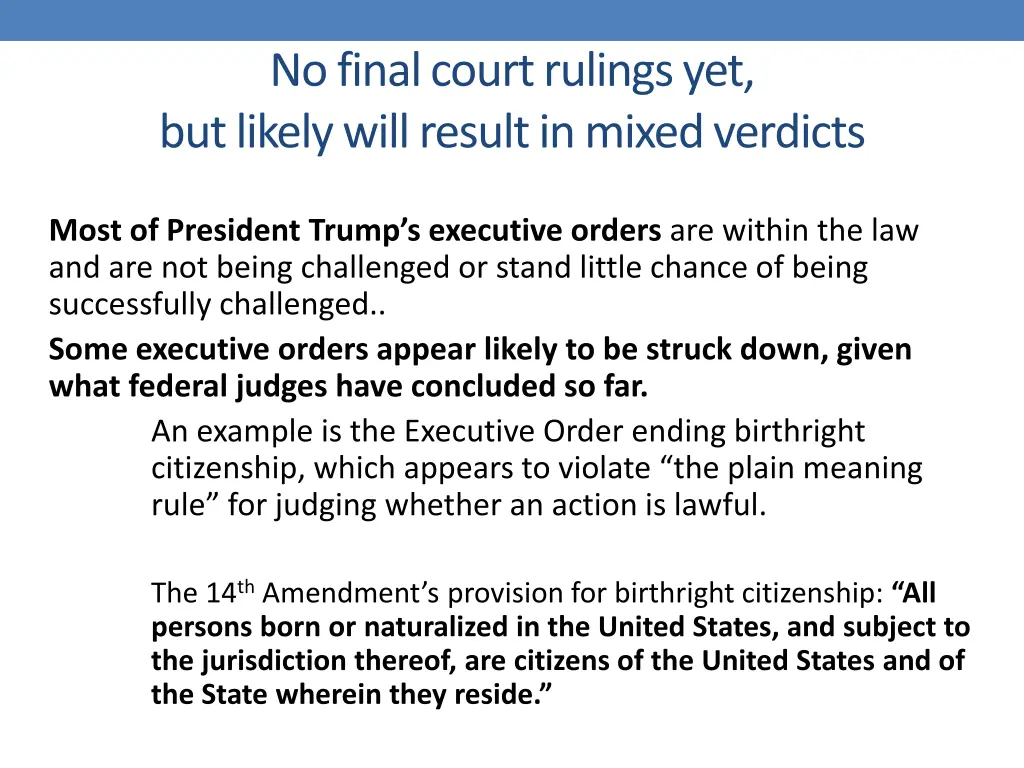 no final court rulings yet but likely will result