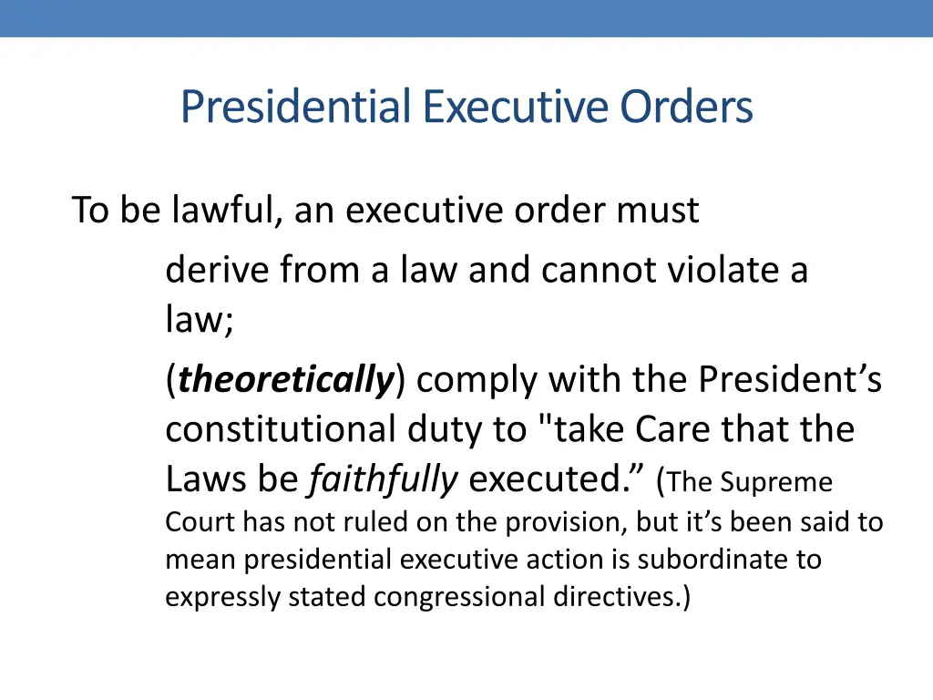 presidential executive orders