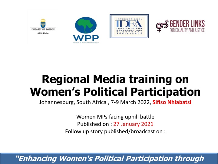 regional media training on women s political