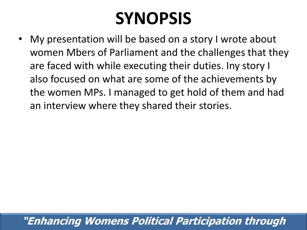synopsis