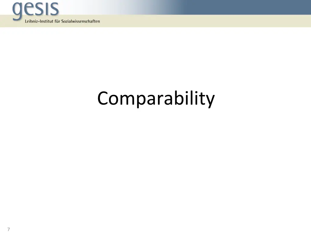 comparability