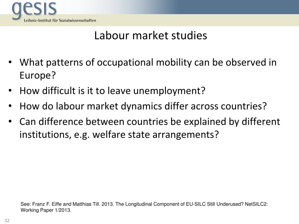 labour market studies