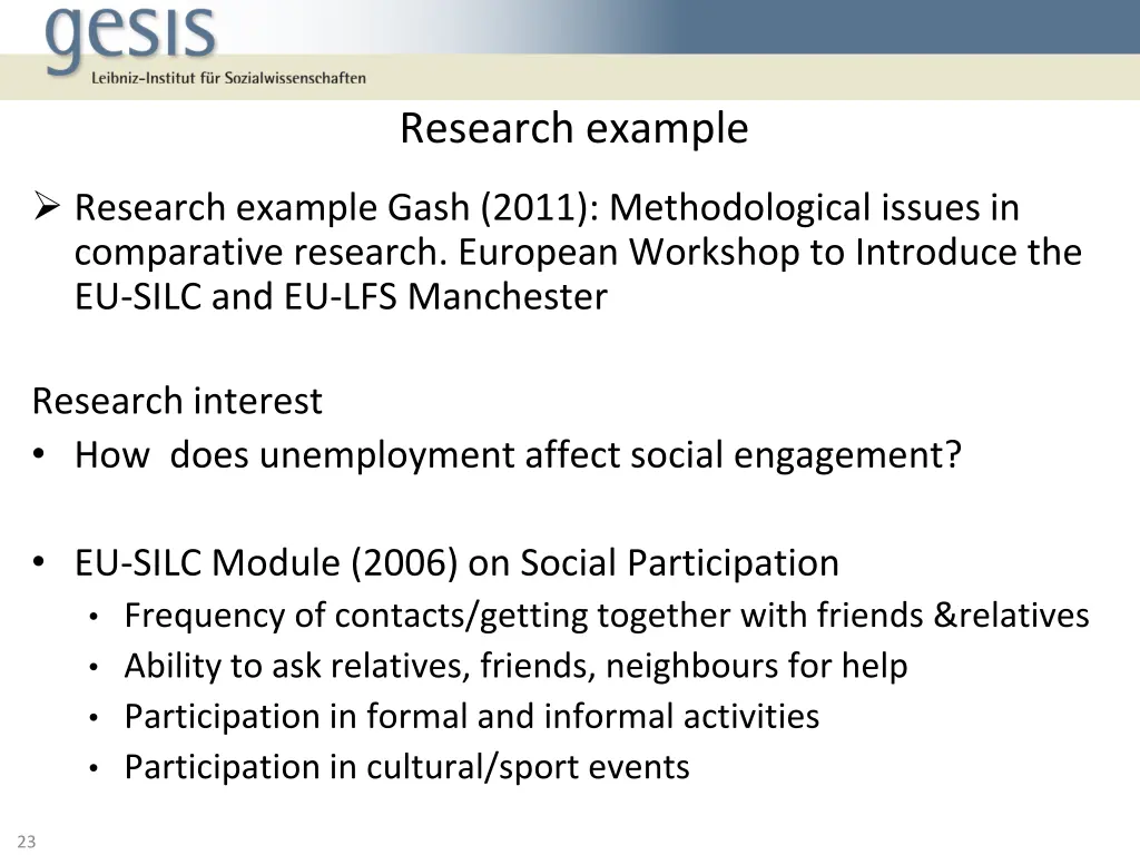research example