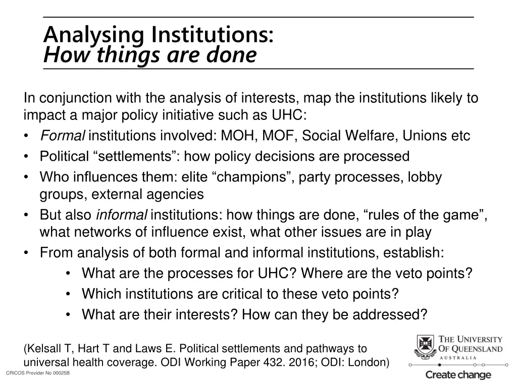 analysing institutions how things are done