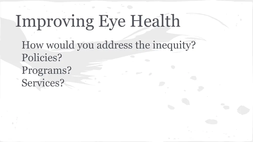 improving eye health