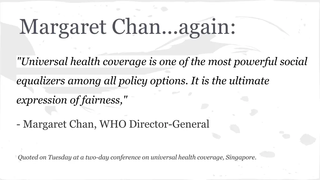 margaret chan again