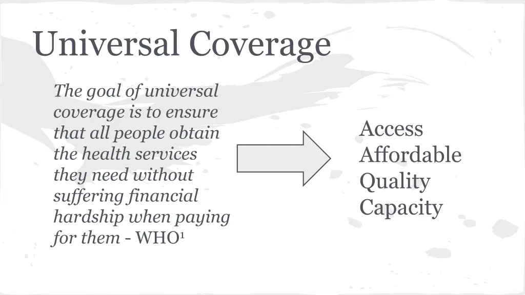 universal coverage