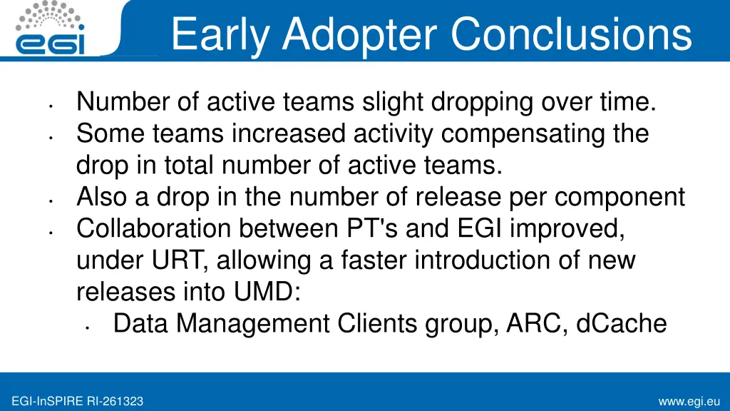 early adopter conclusions 1