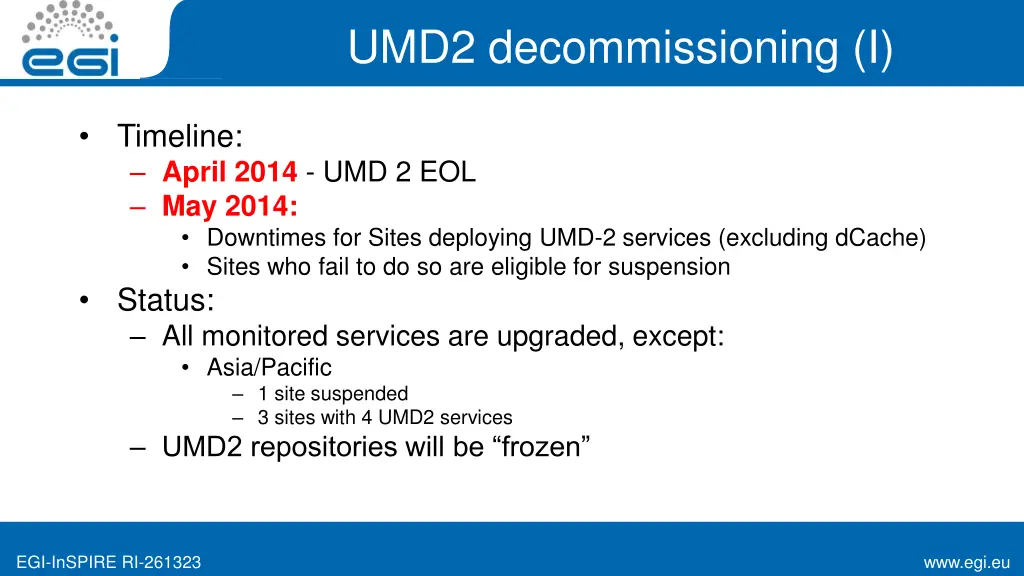 umd2 decommissioning i