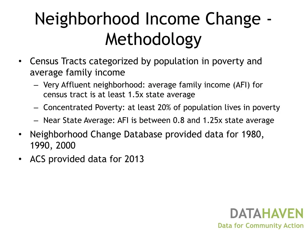neighborhood income change methodology