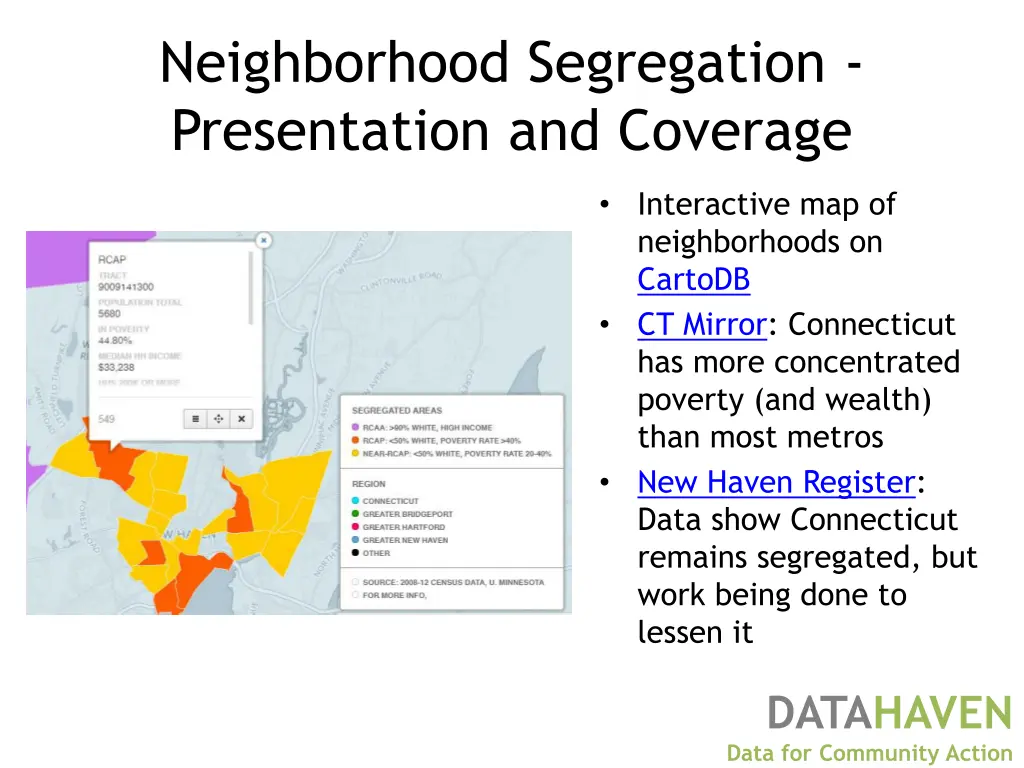neighborhood segregation presentation and coverage