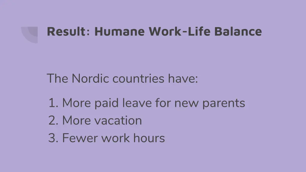 result humane work life balance