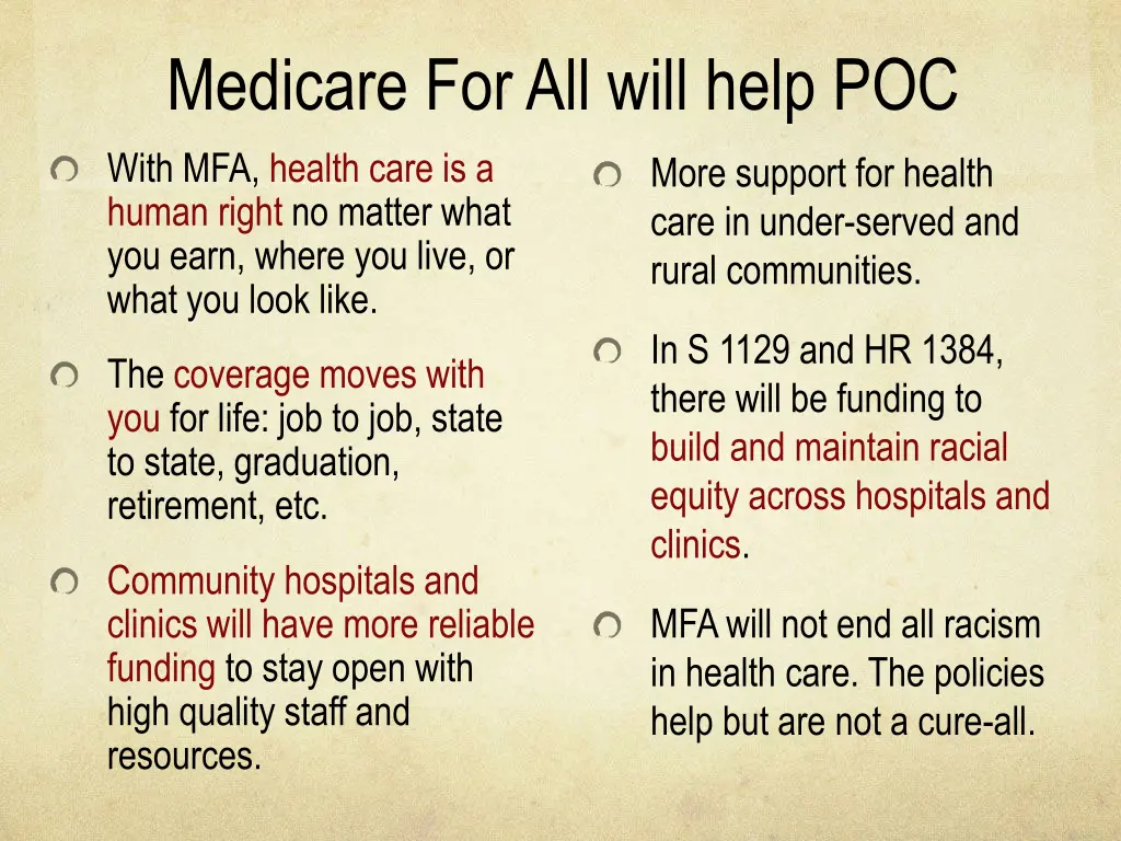 medicare for all will help poc