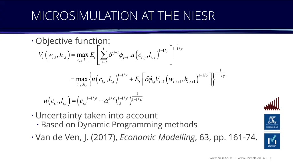 microsimulation at the niesr 1