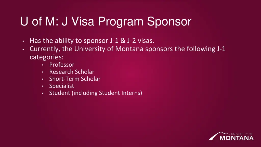 u of m j visa program sponsor 1