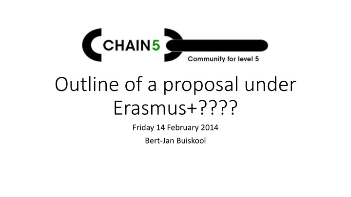 outline of a proposal under erasmus friday