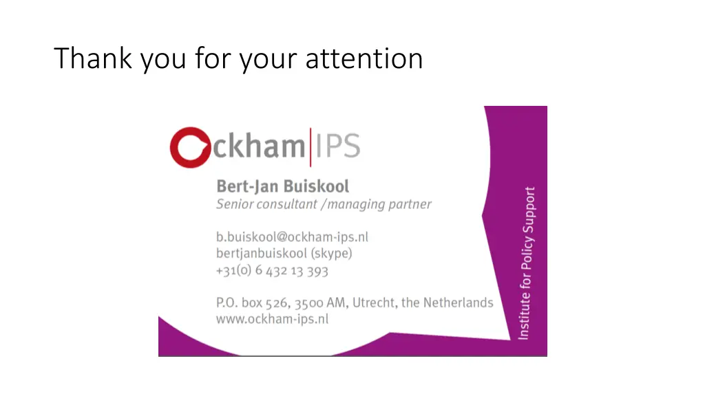 thank you for your attention