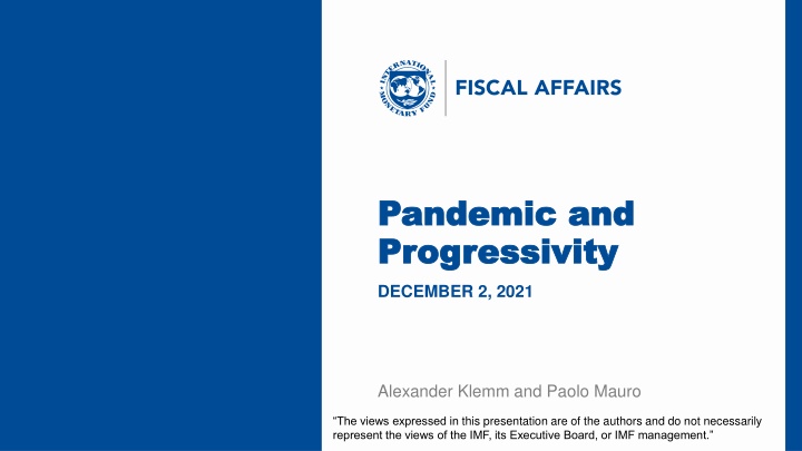 pandemic and pandemic and progressivity