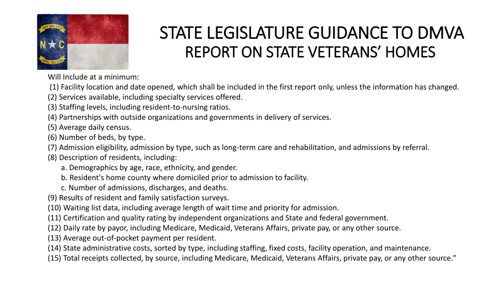 state legislature guidance to dmva state 2