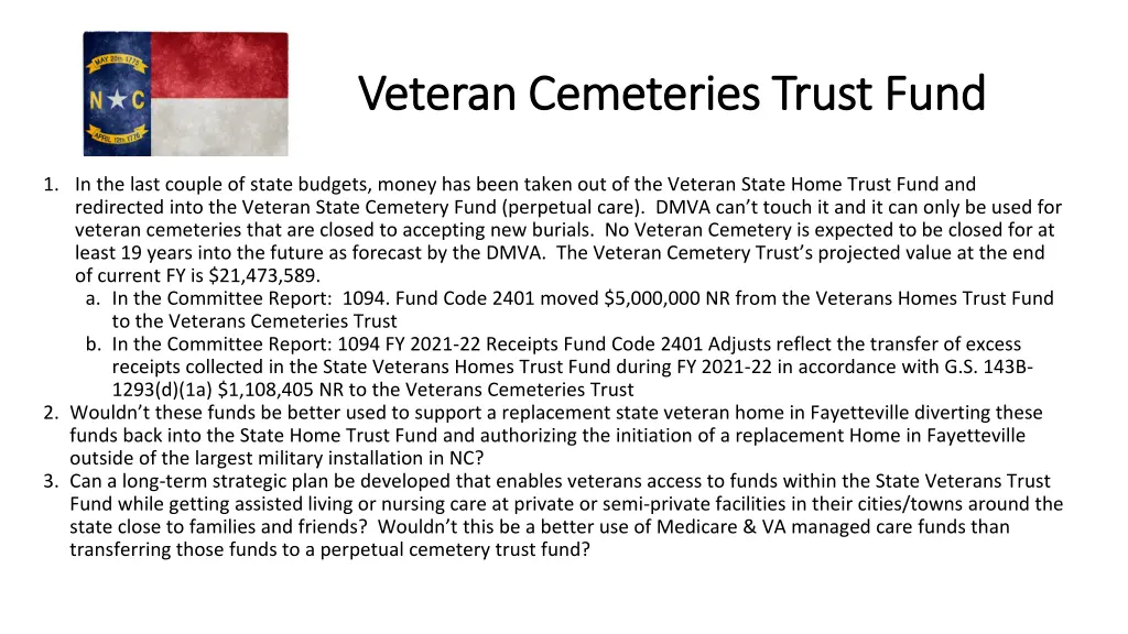veteran cemeteries trust fund veteran cemeteries