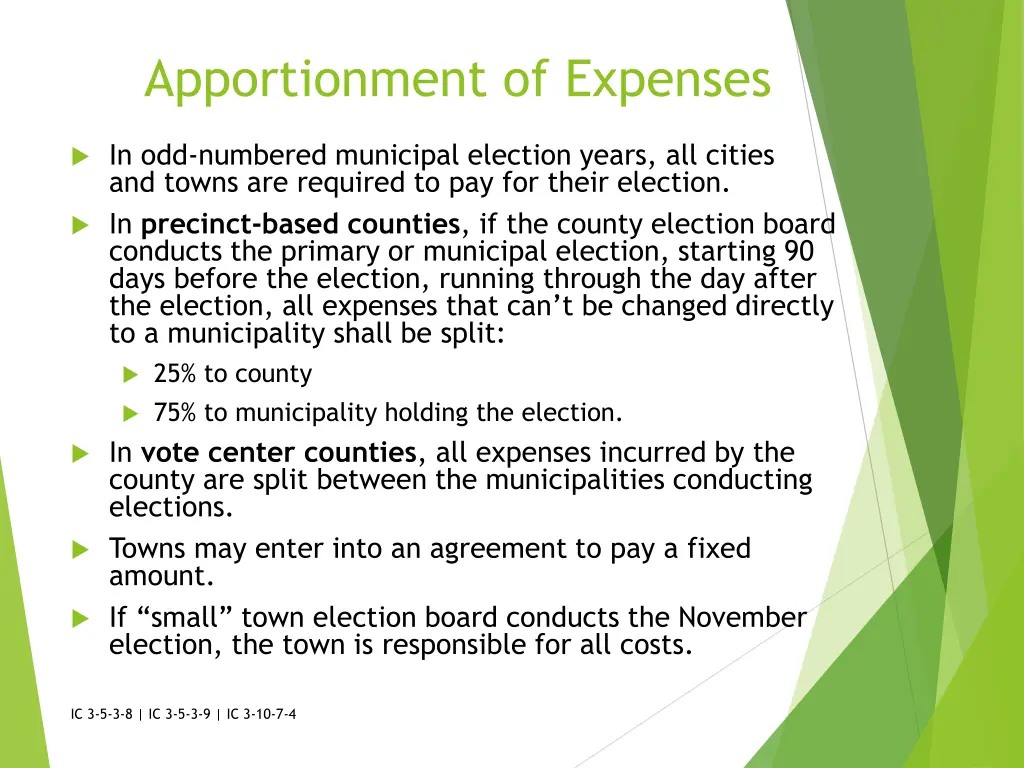 apportionment of expenses