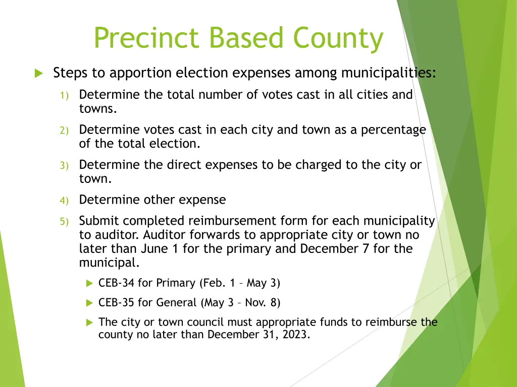 precinct based county
