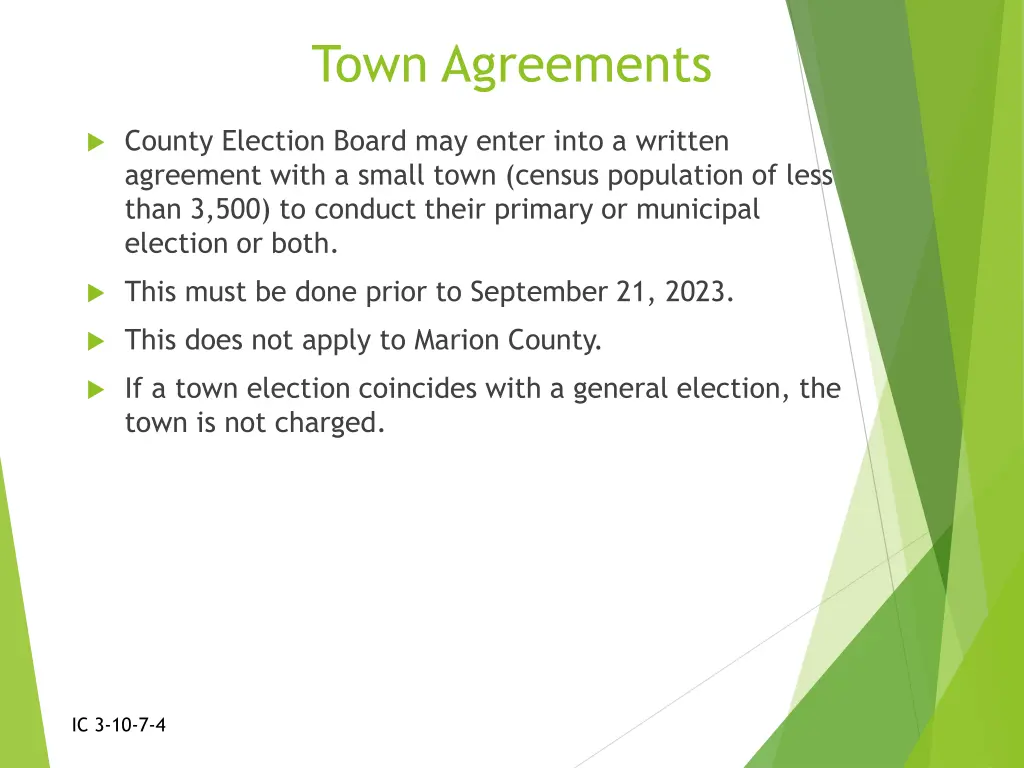town agreements