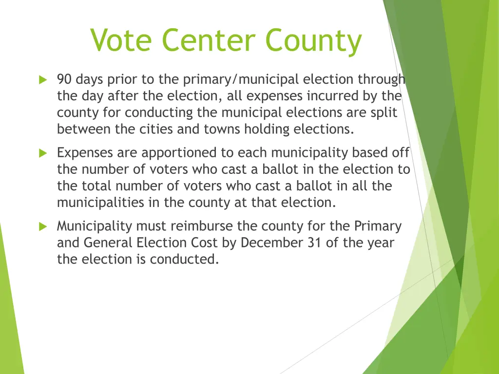 vote center county