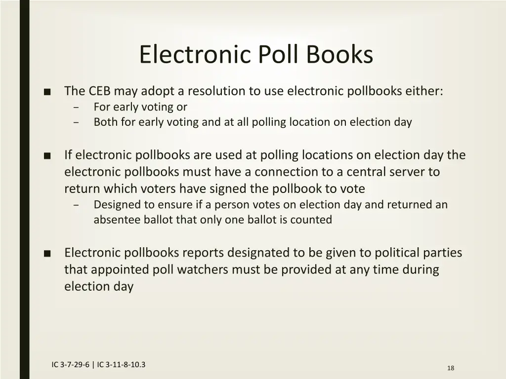 electronic poll books