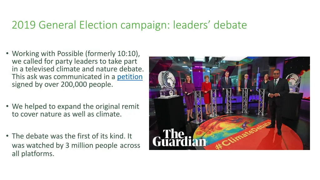 2019 general election campaign leaders debate