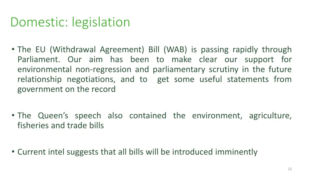 domestic legislation