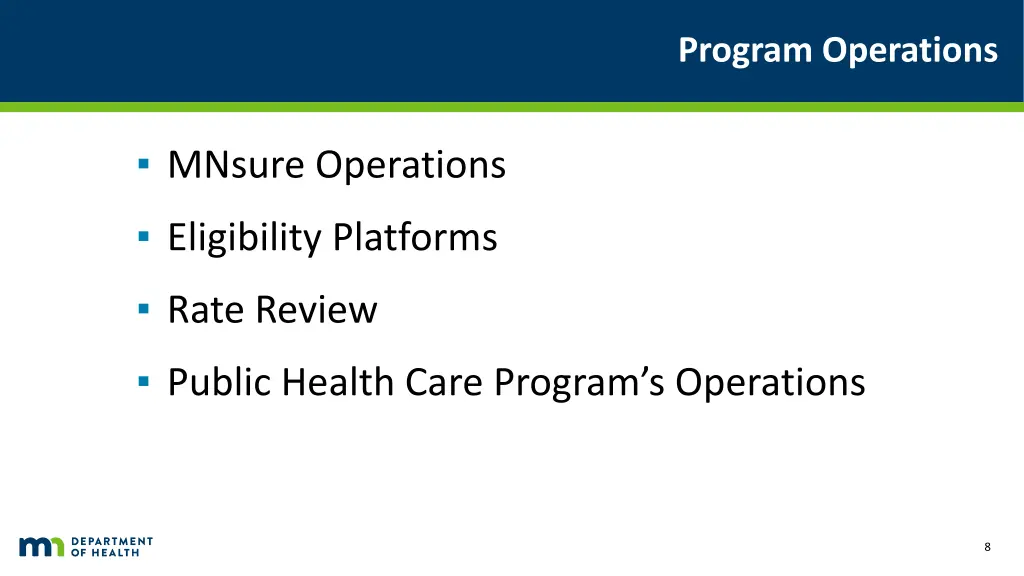 program operations