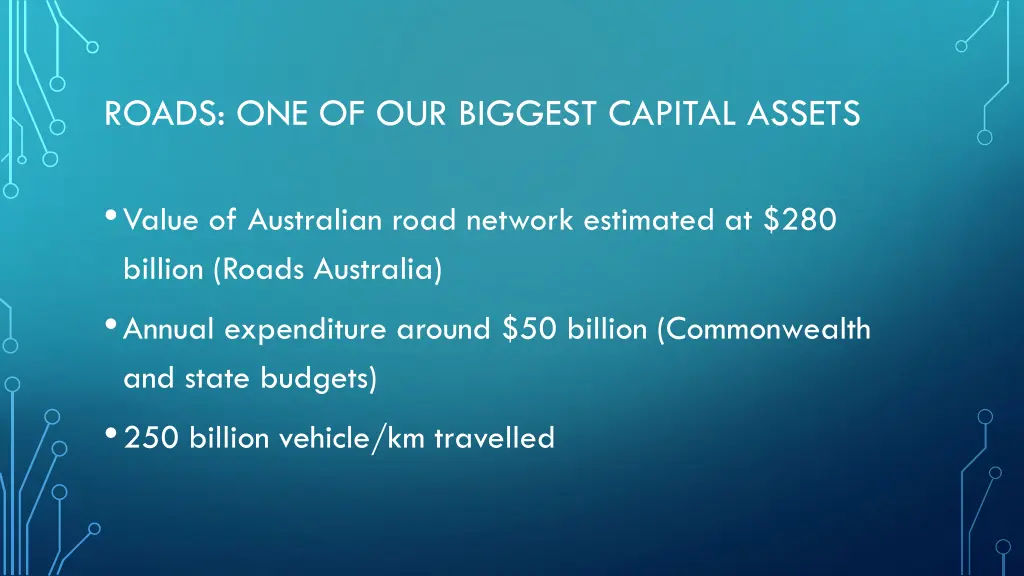 roads one of our biggest capital assets