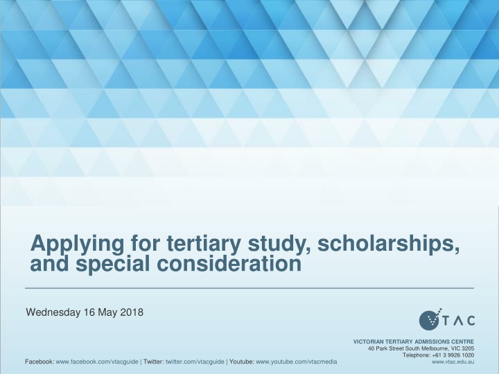 applying for tertiary study scholarships