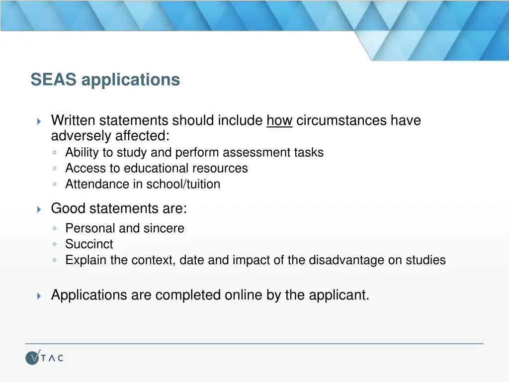 seas applications