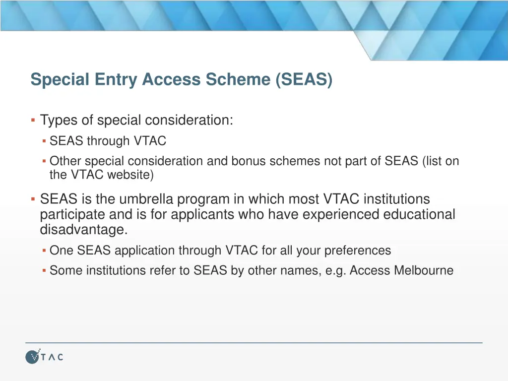 special entry access scheme seas