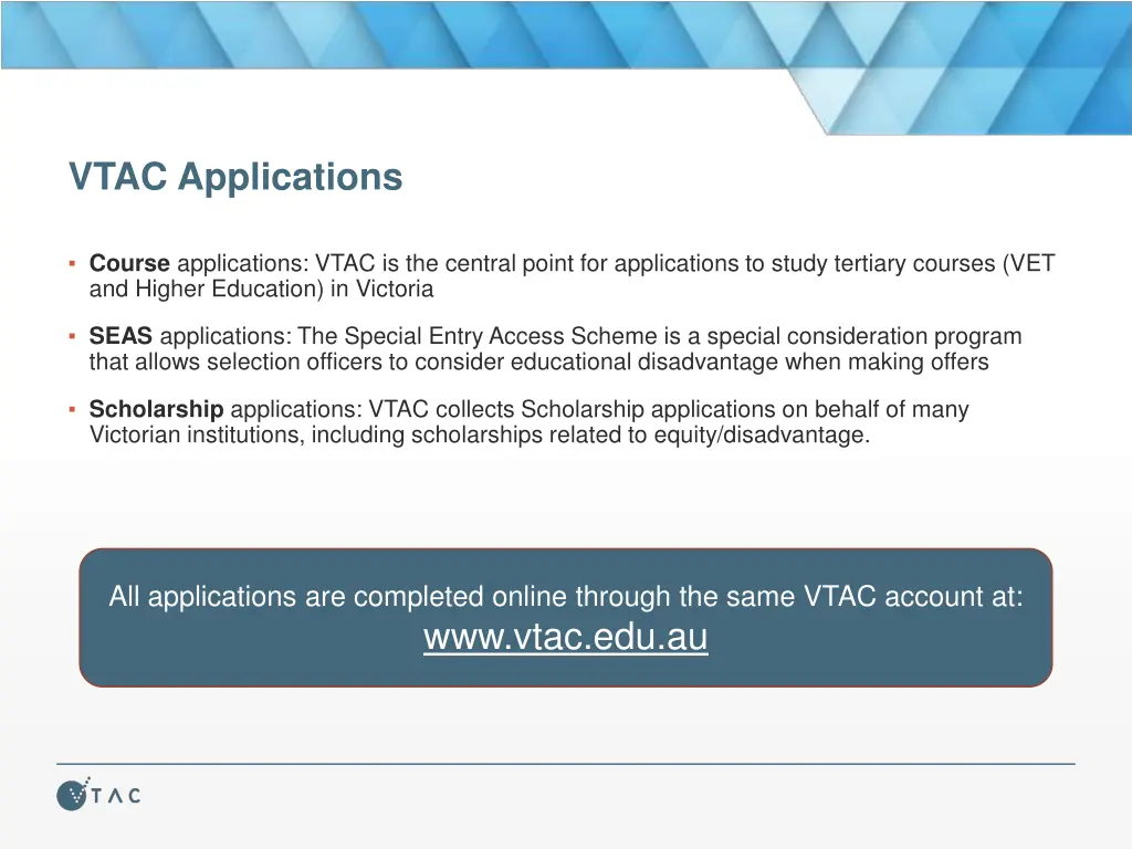 vtac applications