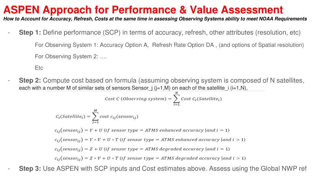 aspen approach for performance value assessment