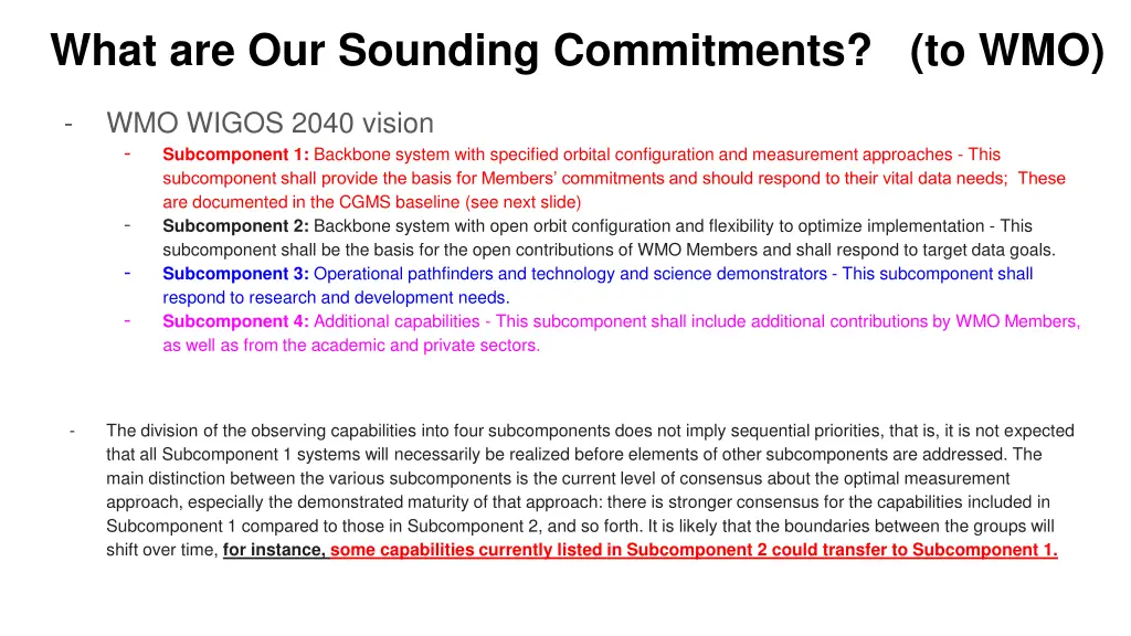 what are our sounding commitments to wmo