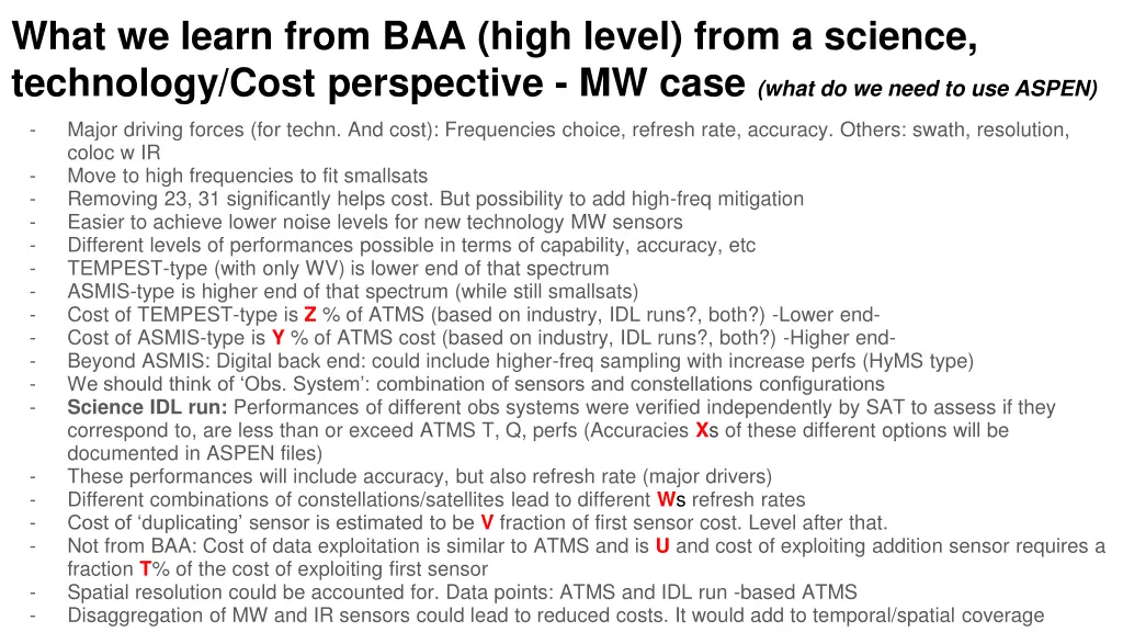 what we learn from baa high level from a science